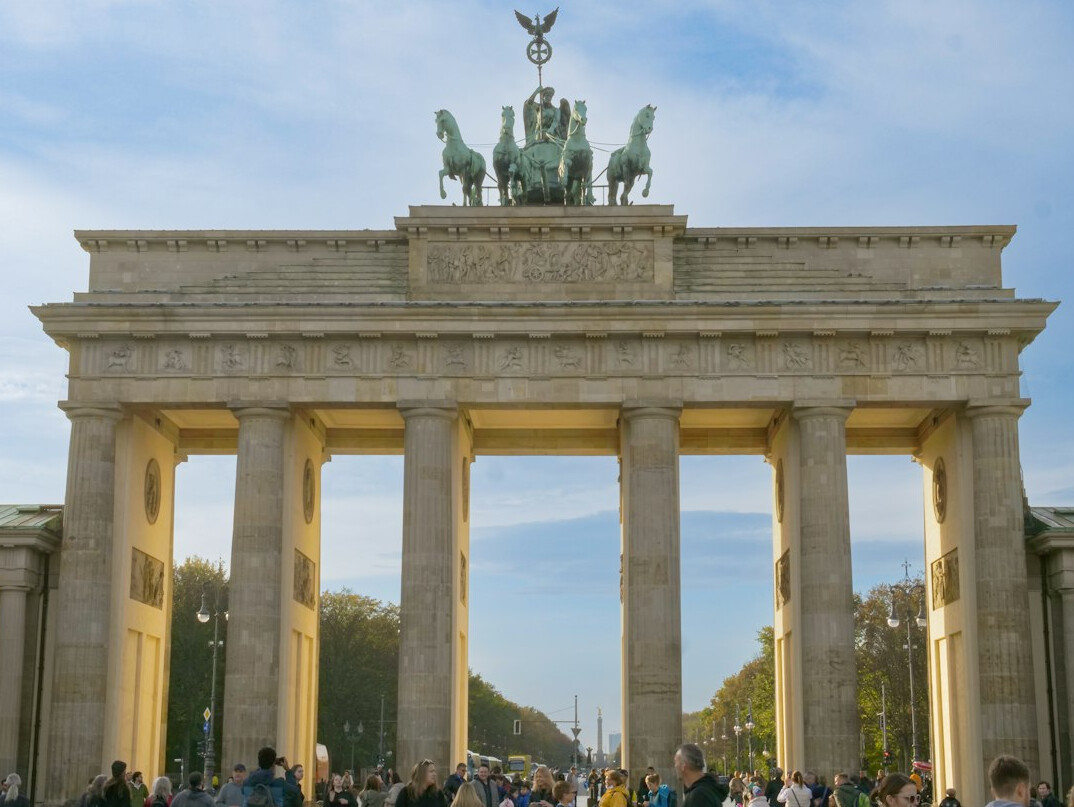 Close view of Brandenburg Gate columns