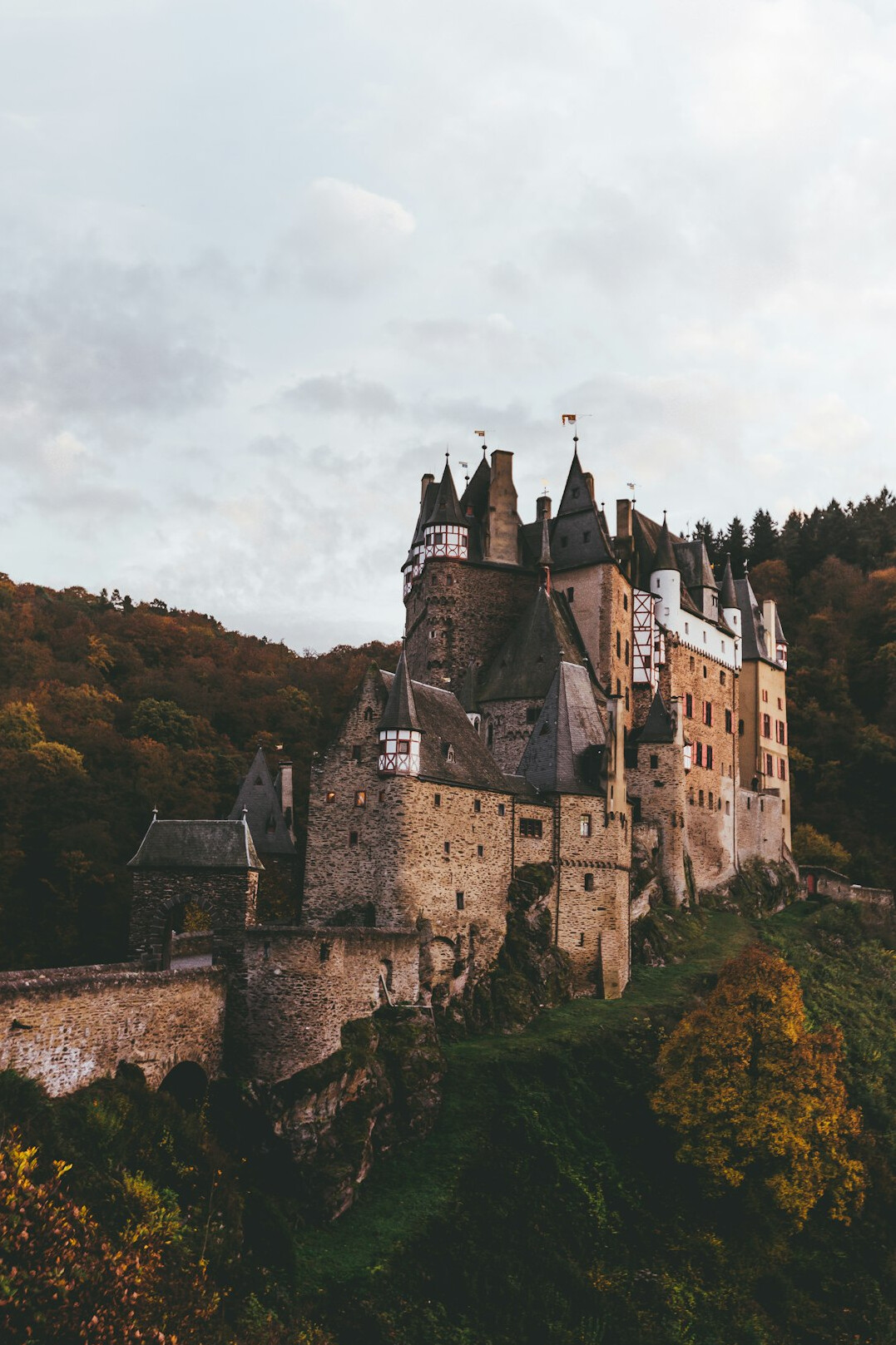 german castle on hill